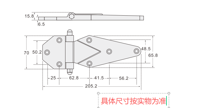欧拓生产180度方底菱形合页尺寸